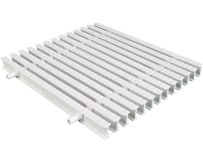 Переливная решетка Aquaviva KP HKE08 Classik с двойным соединением 295×25 мм (белая)