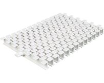 Переливная решетка Aquaviva KP HKE11 Square с центральным соединением 195×25 мм (белая)