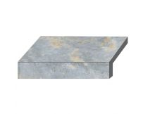 Бортовая Г-образная плитка Aquaviva Loft Blue, 600x345x50(20) мм