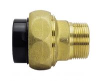 Муфта розбірна ПВХ/латунь Praher перехідна із зовнішньою різьбою