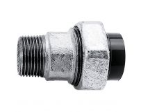 Муфта розбірна ПВХ/сталь Praher перехідна із зовнішньою різьбою