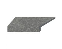 Угловой Г-образный элемент бортовой плитки Aquaviva Stellar Grey, 600x345x50(20) мм (левый/45°)