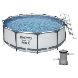 Каркасный бассейн Bestway 56418 (366х100 см) с картриджным фильтром и лестницей