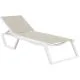 Шезлонг Aquajoy Rio PRO, білий із сіро-коричневим