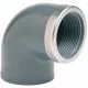 Коліно ПВХ Effast 90° з металевим кільцем