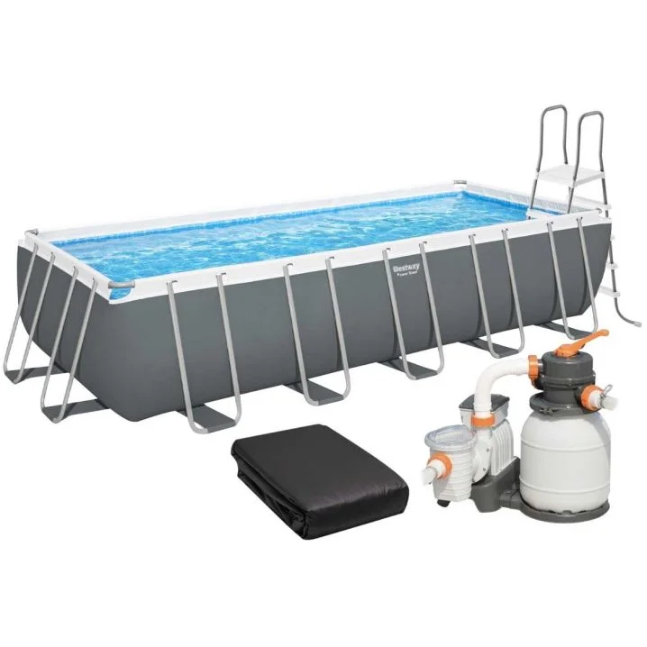 Каркасний басейн Bestway 5612B (640х274х132 см) з пісочним фільтром, драбиною та тентом