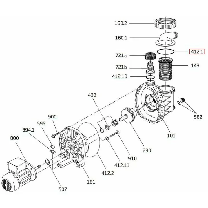 Ущільнювальне кільце кришки префільтра Speck BADU PICCO ІІ/MAGIC (292.1641.210)