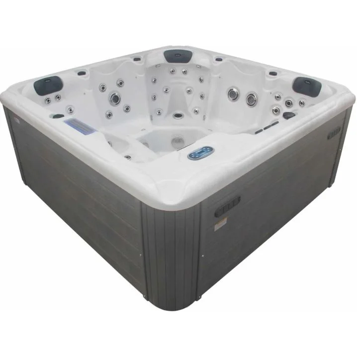 СПА-басейн Aquajoy Santorini (220х220х95 см), Сріблясто-білий мармур