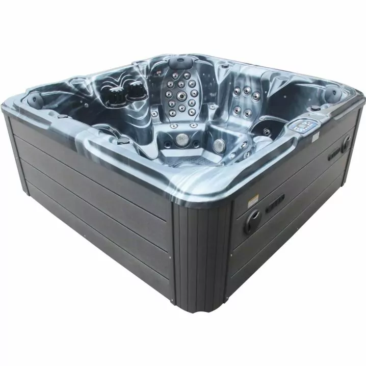 СПА-басейн Aquajoy Maldives (230х230х95 см), темний опал, з динаміками та LED-підсвічуванням