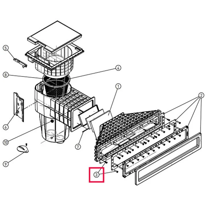 Комплект вставок фурнітури X-Line (12 + 28) для скімера Hayward X-Pro 600