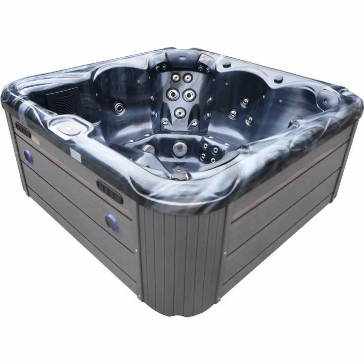 СПА-басейн Aquajoy Ibiza (200х200х89 см), темний опал, з динаміками та LED-підсвічуванням