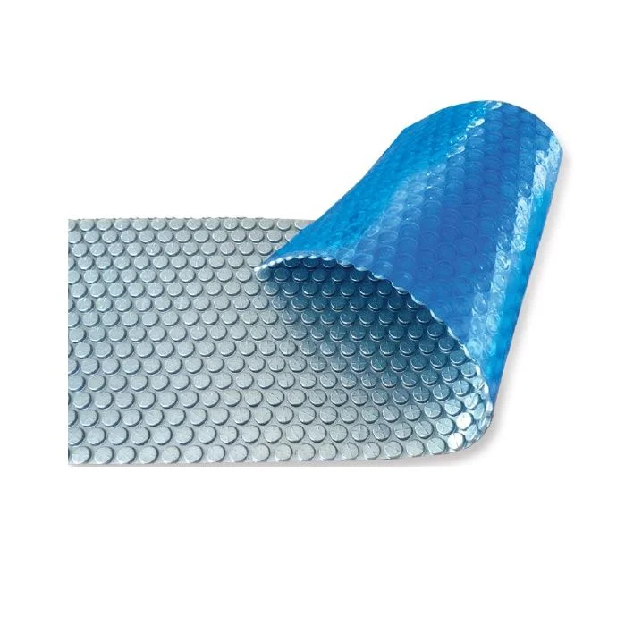 Солярне покриття Aquaviva Platinum Bubbles 500 мкм, ширина 3.5 м (50 пог. м), срібний/блакитний