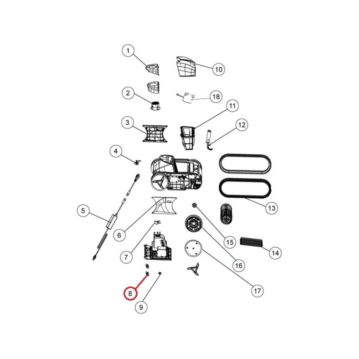 Кришка бокового зливу для робота-пилососа Fairland X30-X80 (1223011000002)