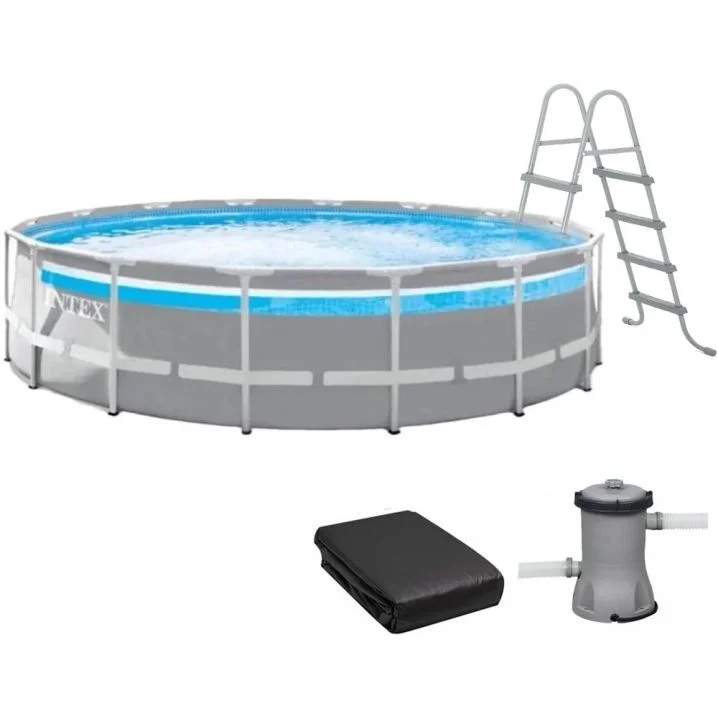 Каркасний басейн Intex 26722 Premium (427х107 см) з картриджним фільтром, драбиною, підкладкою, і тентом