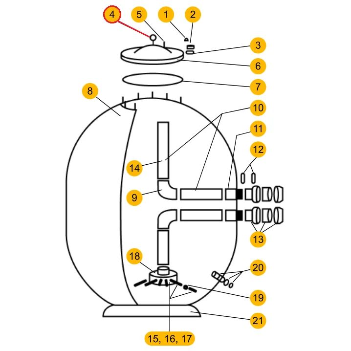 Манометр фільтра Aquaviva AP (маленький) 620-930 мм